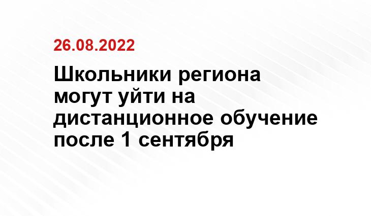 Школьники региона могут уйти на дистанционное обучение после 1 сентября